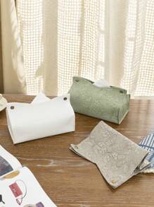 1 Stück/2 Stücke Set aus PU-Leder mit Libellen- und Schmetterlingsmuster, geprägt, V-förmig, wasserdicht, vertikal, für den Schreibtisch, Aufbewahrung zu Hause und im Büro für Wohnzimmer, Schlafzimmer, Badezimmer, Taschentuchhalter mit Blumenmuster, Taschentuchbox-Halter, Serviettenhalter, Familientreffen auf Festen, Dekoration für den Küchen-/Esstisch. Für Zuhause, Küche, Schlafzimmer, Wohnzimmer, Esszimmer, Wohnaccessoires, dekorative Box, Hochzeitsgeschenk für Frauen, für Sommerreisen, Urlaub, Festivals