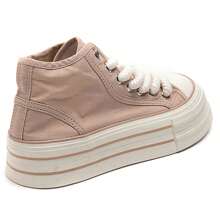 Women Solid Color Splice Casual Sneakers For Daily Wear - Pink - View 3