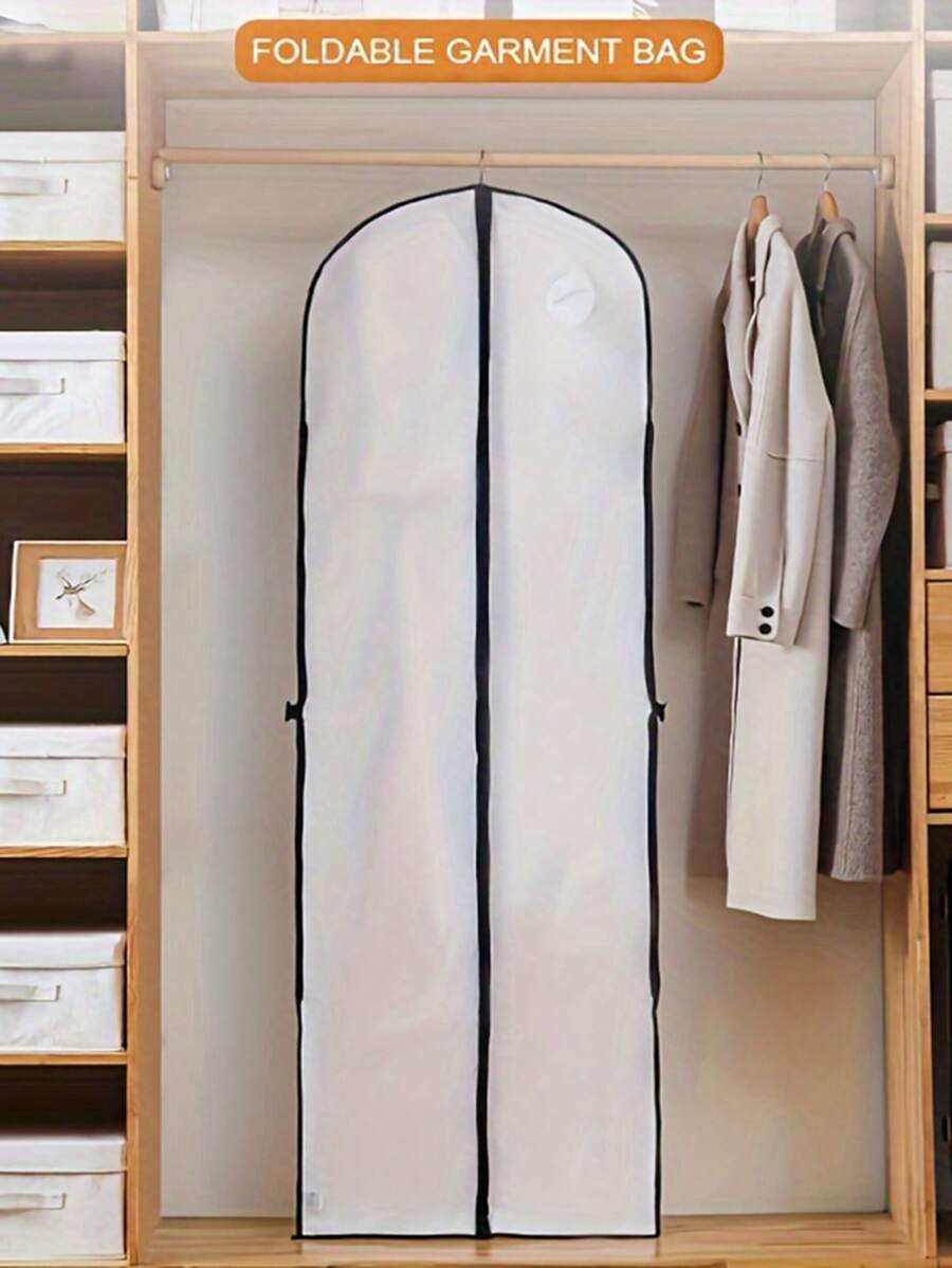 71 英寸婚纱和挂衣服服装袋，女式礼服袋，男式西装袋，用于旅行和服装存储衬衫、皮草大衣、舞蹈服装西装套衣柜存储长款拉链服装袋衣服收纳袋防尘罩衣柜收纳袋整理和存储收纳袋收纳容器整理和存储收纳袋家庭卧室宿舍衣柜存储连衣裙衬衫外套衣柜存储袋