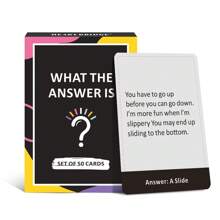 50pcs/Set Card Game For Party, Board Game - "What's The Answer?" Interactive Game For Couples, Friends, Party Supplies, Guessing Game, Couple Game Cards, Portable Cards, Valentine's Day Gifts, Party Entertainment, Perfect Date Night, Family Gathering Entertainment Card Game, Friends Party Card Game, Holiday Entertainment Game, Couples Card Game, Couples Card Game, Couple Cards, Game Day, Holiday Game, Games, Board Game, Card Game