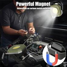 1pc High Bright LED Mini Camping Light Rechargeable 5 Modes Flashlight With Strong Magnet Hook Outdoor Waterproof Emergency Lantern - White Light - View 3