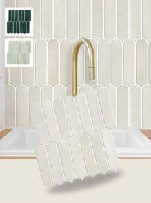 Commomy 1/10/20pcs Matte Self Adhesive Wall Tiles, Peel And Stick Tiles Backsplash, 3D Tile Stickers For Bathroom, 3D Wall Panels Indoor, Kitchen Decor, Modern Room Decor - Multicolor - View 2