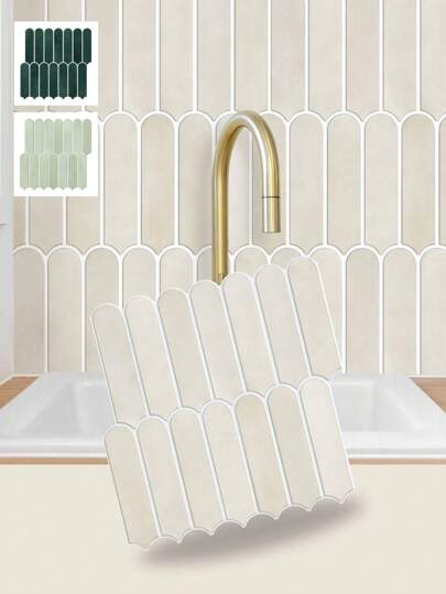 COMMOMY Commomy 1/10/20pcs Matte Self Adhesive Wall Tiles, Peel And Stick Tiles Backsplash, 3D Tile Stickers For Bathroom, 3D Wall Panels Indoor, Kitchen Decor, Modern Room Decor