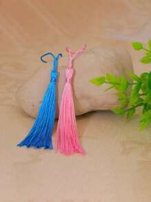 12pcs/100pcs Multi-Color Vertical Tassel Tassels Candy Box Pillow Small Tassel Bookmarks Fan Tassel Small Pendant Tassels Chinese Knot Tassel Bookmark Tassel Pendant Accessories