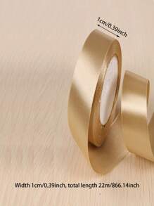 22m Champagne Gold Wedding Decoration Ribbon With Flower Wrapping Bowknot Ribbon Gift Box Silk Ribbon, Back To School Valentine Day