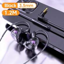 入耳式耳塞 高品质耳机 2 种颜色可选 内置麦克风 入耳式有线耳机 适用于手机电脑耳机 兼容 Apple iPhone、iPad、笔记本电脑，适用于 IOS/Android 用户，适合家人、朋友、儿童、生日、圣诞节、冬季、节日的礼物 简约美观且佩戴舒适，享受清晰的音频与麦克风功能，适用于手机电脑的运动耳机 - 彩色 - 查看 12