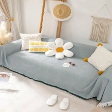 1-Pack Sofa Cover/Wrapper, Solid Color Non-Slip Sofa Cover, Living Room Furniture Decorative Tapestry, Knitted Universal Home Furnishings, Sofa Cover, Full Coverage Fabric, Yarn, Camping Blanket, Sofa Cushion Cover, All-Season Sofa Cover, Nordic Style Sofa Cover, Full Coverage Sofa Cushion Cover,