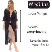 Saída De Praia Piscina Canga Kimono Feminina Promoção