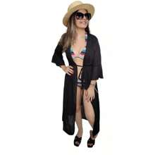 Saída De Praia Piscina Canga Kimono Feminina Promoção