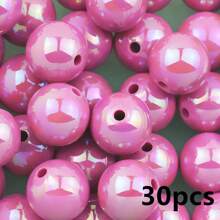 6/8/10/12/16mm Rainbow Acrylic Beads, Mixed Color Round Beads UV, Cracked Beads, Crackle Round Beads - Multiple Color Options, Round Hole Loose Beads Suitable For DIY Jewelry Making Bracelets Necklaces Or Craft Pen Decorations