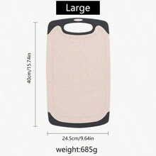 Set de 3 tocătoare din plastic - Tocător antiderapant, ușor de curățat pentru carne, fructe, legume - Bloc de măcelar, accesoriu esențial de bucătărie - Multicolor - Vizualizare 12