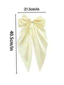 1pc Latest Fashion White Bow Spring Hair Clips Elegant Hair Accessories Joker Hair Clips In Daily Life Cute Halloween Valentine's Day - White - View 10