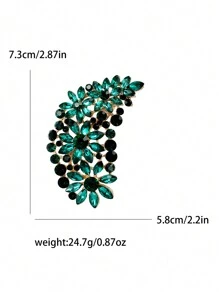 大码女士水晶花朵胸针，适合搭配派对礼服，情人节礼物 - 大水晶胸針 - 查看 11