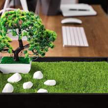 15 厘米 X 15 厘米人造苔藓草坪人造苔藓地衣多肉植物微观世界 DIY 植绒草垫苔藓装饰材料最佳礼物 - 綠色 - 查看 10