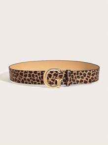 1pc Women's Letter Casual Elegant Vintage PU Leather Simple Strap Belt, Suitable For Street, Business Party, All Season Summer, School