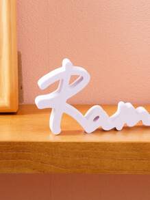 1 szt. Prosty biały Eid Ramadan Mubarak, Salam Letter Decor Piece, Ramadan Holiday Celebration Polystyrene Letter Desktop Decor, Na Eid Al-Fitr Uroczy Prezent I Ramadan Kareem Dom, Dekoracja Imprezy I Konferencji