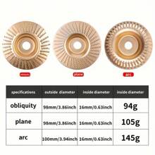 3 Packs Wood Carving Disc Set - 4.5-Inch Grinding Wheels With 5/8 Inch Arbor For Efficient Grinding And Shaping - Gold - View 3
