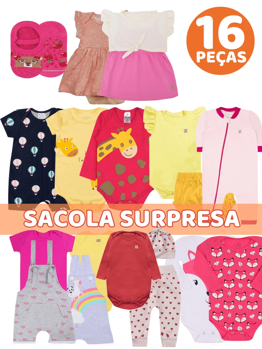Baby Surprise Bag 20 PIECES!! - Màu Hồng baby - Xem 1