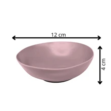 Kit Of 4 Bamboo And PP Bowls Assorted 12cm Compact And Functional For Cakes, Salads And Mixes - Home And Restaurants - Rosa vieja - Ver 2