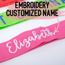 个性化行李带 180 厘米 X 5 厘米手提箱安全行李带，带有您的姓名/文字 - 粉色 - 查看 3