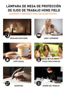 1 Pieza Lámpara Led De Escritorio Ajustable Recargable Por Usb , Para Lectura - Azul - Ver 5