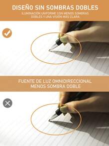 1 Pieza Lámpara Led De Escritorio Ajustable Recargable Por Usb , Para Lectura - Azul - Ver 8