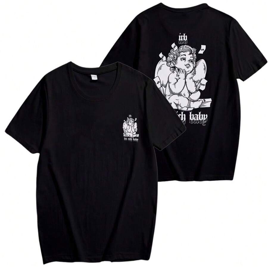 Unisex Pichos T-Shirt 100% Cotton Streetwear New Release Shipping Various Colors!! PLUS SIZE - màu đen - Xem 1