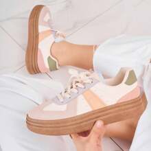 Patterned Thick Sole Sneakers - Multicolor - View 2