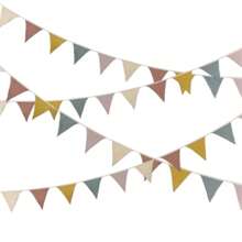 1 件节日三角旗旗帜，涤纶面料可重复使用，多色花环三角彩旗，适用于通用节日室内外波西米亚风装饰、生日派对用品、婚礼新娘送礼会 - 彩色 - 查看 5