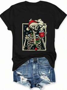 Stylish Printed T-Shirt - Versatile, Easy To Maintain And Comfortable, Women's Casual All Season T-Shirt