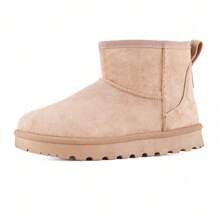 READY SALTED Women's Thickened Snow Boots Women's Faux Suede Lined Outdoor Ankle Boots Women's Work Commuter Party Short Boots - Beige - View 3