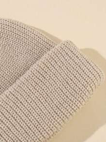 儿童幼儿时尚纯色无檐小便帽，柔软舒适的针织帽，适合 3-12 岁儿童，休闲装或节日礼物 - 彩色 - 查看 4