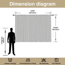 浪漫刺绣网状窗帘 1件套 400*180cm 半透明设计 提供隐私 自然光营造浪漫氛围 经典典雅 适合客厅卧室餐厅书房等多场景使用 - 7061 - 查看 3