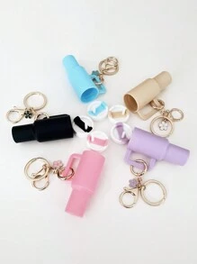 Juego de 1/2/3/5/8 piezas de llavero con mini vaso, lindos encantos con vaso para mujer para bolso, mochila, botella de agua mini - Estilo callejero, multicolor, accesorios del llavero, encantos para bolsos, vasos, 5/3/2/1 llaveros, accesorios para bolsos, encantos para bolsos de mano, caja de almacenamiento de lápiz labial, accesorios para bolsos, llavero de mini vaso, llavero de mini vaso para llavero o bálsamo labial, llavero lindo de vaso