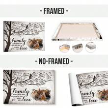 1 Phong cách - Khung ảnh gia phả cá nhân hóa đẹp có tên trái tim - Tranh vải treo tường ảnh cá nhân hóa - Như được hiển thị - Xem 7