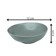 Kit Of 4 Bamboo And PP Bowls Assorted 12cm Compact And Functional For Cakes, Salads And Mixes - Home And Restaurants - Teal Blue - View 2