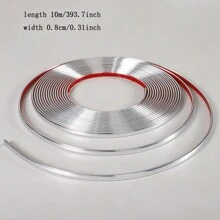 10 متر/لفة شريط PVC لاصق ذاتي للحواف الضيقة للجدران والأبواب والنوافذ والأثاث، حافة ورق الحائط الزخرفية، تشطيب داخلي للسيارة ذات نهاية كروم - متعدد الألوان - مشاهدة 15
