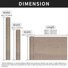 1 Roll Modern Imitation Wood Grain Self-Adhesive Wallpaper, Removable And Reusable, Easy Installation, Heat Resistant, Waterproof And Moisture-Proof PET Material Wallpaper For Home Decor, Sizes 40/60/80*300/500/1000cm, Suitable For Living Room, Dining Room, Bedroom, Kitchen, Office Walls, As Well As Desks, Cabinets, Wardrobe, Countertop Furniture Renewal - Multicolor - View 11