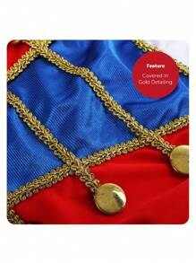 2pcs Ladies Toy Soldier Sexy Nutcracker Dress Red Blue Dress Christmas Fancy Dress Christmas Santa Nutcracker Dress Bells Themed Bust Fit And Flare Ladies Dress, For Party Design Christmas Dress - Dress - View 5