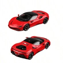 Burago 1:64 比例压铸 SF90 488GTB LAFERARI 指尖模型，迷你跑车收藏模型，桌面摆件 - SF90路 - 查看 6