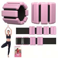MEIYIXING 一对腕踝负重套装，每对 2 磅（900 克），可调节健身负重，阻力训练带，粉色硅胶亲肤材质，男女通用可穿戴有氧运动器材，强力手臂和腿部负重，模块化负重腰带，力量训练产品，适用于家庭、室内健身房、瑜伽、普拉提以及户外步行、跑步、徒步旅行负重套装，健身配件。