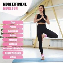 MEIYIXING 一对腕踝负重套装，每对 2 磅（900 克），可调节健身负重，阻力训练带，粉色硅胶亲肤材质，男女通用可穿戴有氧运动器材，强力手臂和腿部负重，模块化负重腰带，力量训练产品，适用于家庭、室内健身房、瑜伽、普拉提以及户外步行、跑步、徒步旅行负重套装，健身配件。