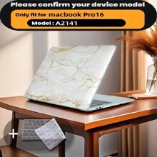 有 4 种大理石图案可供选择，并配有键盘保护膜。它与 MacBook Air Pro 保护套、13/14/15/16 英寸电脑保护套兼容，并配有键盘保护膜，A1370、A1534、A1502、A1707、A2337、A1932、A2179、A2338、A1706、A1708、A2681 塑料硬壳笔记本电脑保护套，黑色、蓝色大理石图案 A2485 A2442、A1466 A1369