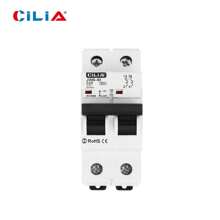 CILIA CILIA Interruttore automatico miniaturizzato 2 pezzi, 2 moduli bipolari, 220 V 6 KA, MCB 1P + N C10/16/20/25/32