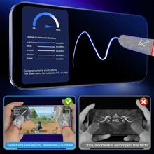 Dedales Gamer Profesionales Sarafox V10 con Fibra de Seda - Plateado - Ver 4