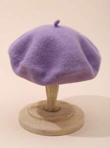 1 Children's Solid Color Retro Matching Beret High Quality Beret Is Not Easy To Ball Girls Suitable For The Autumn And Winter Season Christmas / Halloween Use - Berets - View 22