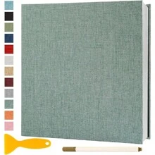 Álbum de fotos autoadhesivo con páginas magnéticas, para fotos de 4x6, 5x7, 8x10, libro de dibujo con bolígrafo metálico, adecuado para regalo, familia, boda, de 11x10.6 pulgadas, 40 páginas, color blanco