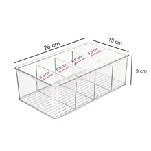 Vmingo Transparent Storage Box Organizer Refrigerator Pantry Kitchen Container Cupboard Separator - Clear - View 6