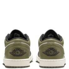 Nike Air Jordan 1 Low Black Toe Medium Olive 553558-092 Men's Fashion Sneaker New - 橄欖綠 - 查看 8