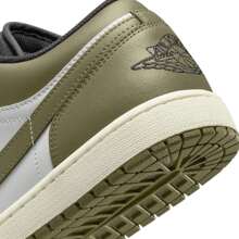 Nike Air Jordan 1 Low Black Toe Medium Olive 553558-092 Men's Fashion Sneaker New - 橄欖綠 - 查看 6